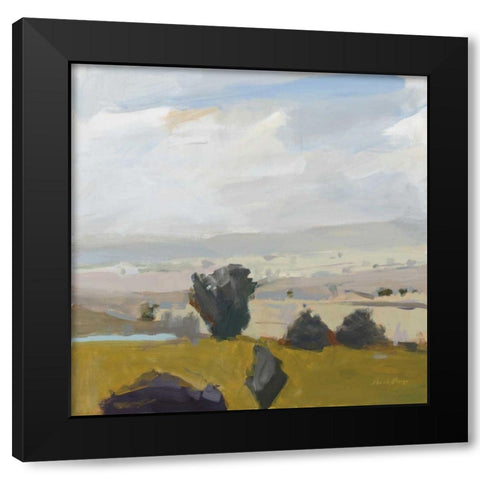 View of the Valley Black Modern Wood Framed Art Print with Double Matting by Munger, Pamela