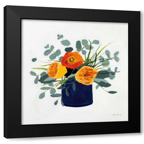 Simplicity Bouquet I Black Modern Wood Framed Art Print by Munger, Pamela