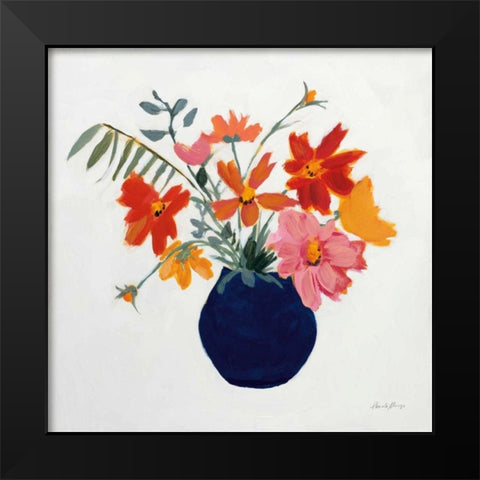 Simplicity Bouquet II Black Modern Wood Framed Art Print by Munger, Pamela