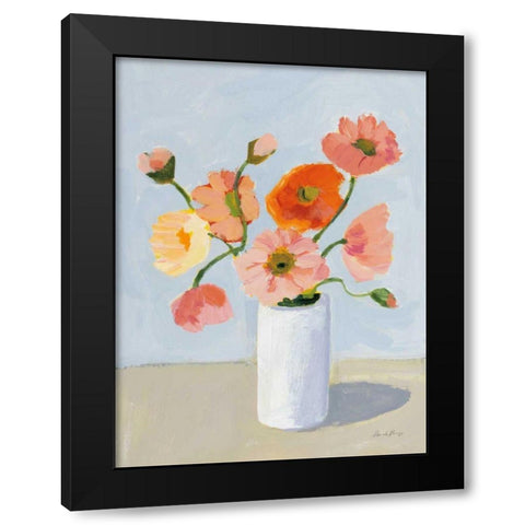 Iceland Poppies Black Modern Wood Framed Art Print by Munger, Pamela