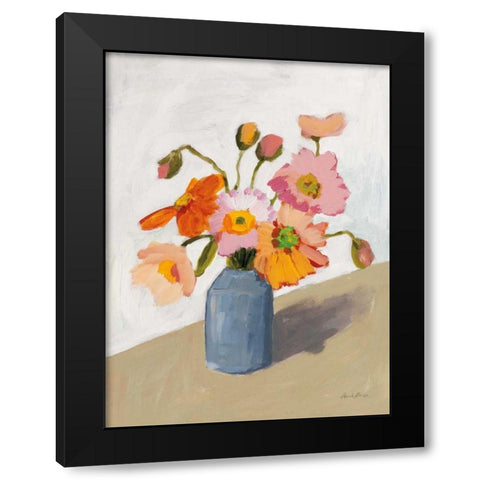 Subtle Bouquet Black Modern Wood Framed Art Print by Munger, Pamela