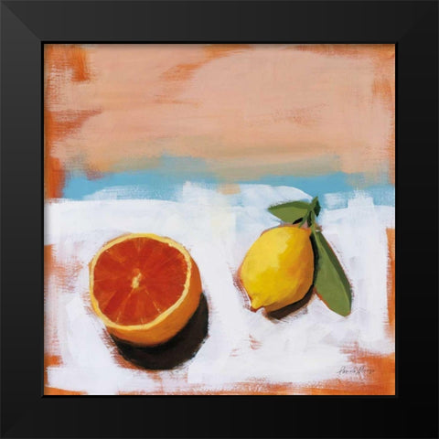 Fruit and Cheer I Black Modern Wood Framed Art Print by Munger, Pamela