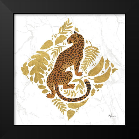 Big Cat Beauty VI Gold Black Modern Wood Framed Art Print by Penner, Janelle