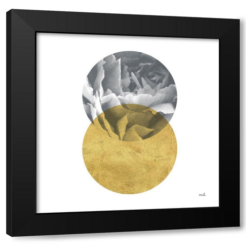 Blossoms I Gold Black Modern Wood Framed Art Print with Double Matting by Hershey, Moira