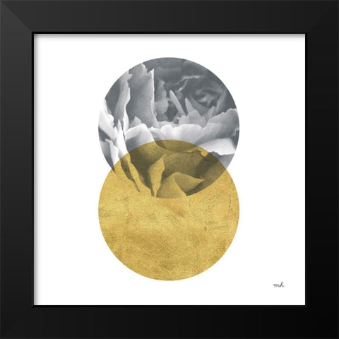 Blossoms I Gold Black Modern Wood Framed Art Print by Hershey, Moira