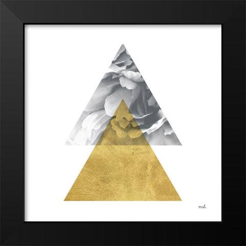 Blossoms II Gold Black Modern Wood Framed Art Print by Hershey, Moira