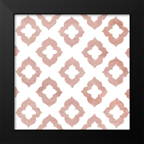 Simply Elegant XIV Rose Gold Crop Black Modern Wood Framed Art Print by Green, Nancy