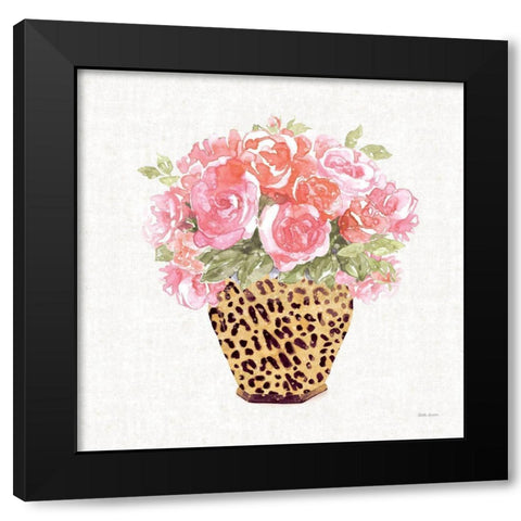 Luxe Bouquet II Black Modern Wood Framed Art Print with Double Matting by Grove, Beth