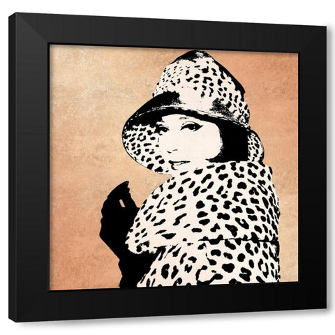 Fashion News II Rose Gold Black Modern Wood Framed Art Print with Double Matting by Wild Apple Portfolio