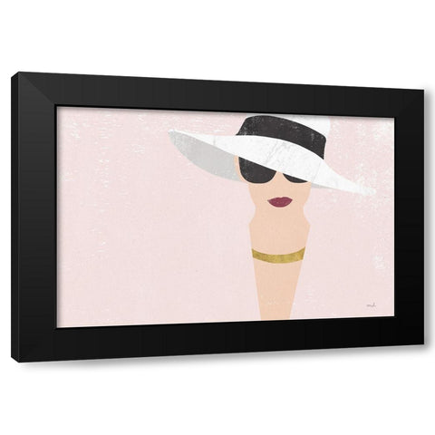 Fashion Forward Rose Gold Black Modern Wood Framed Art Print with Double Matting by Hershey, Moira