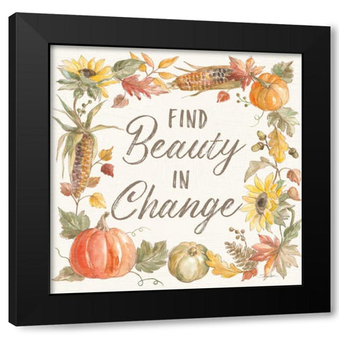 Happy Harvest III Black Modern Wood Framed Art Print by Vassileva, Silvia