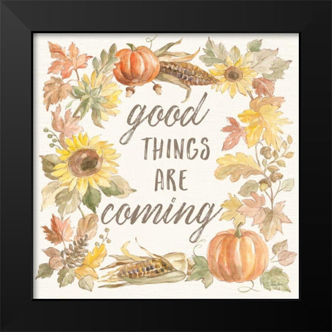 Happy Harvest IV Black Modern Wood Framed Art Print by Vassileva, Silvia