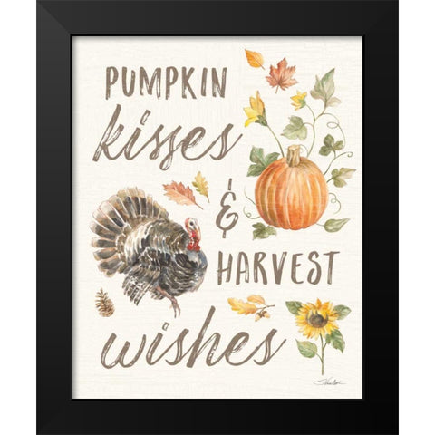 Happy Harvest VI Black Modern Wood Framed Art Print by Vassileva, Silvia