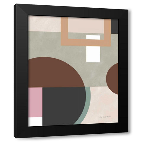 Soft Modern II Black Modern Wood Framed Art Print with Double Matting by Gallagher, Megan