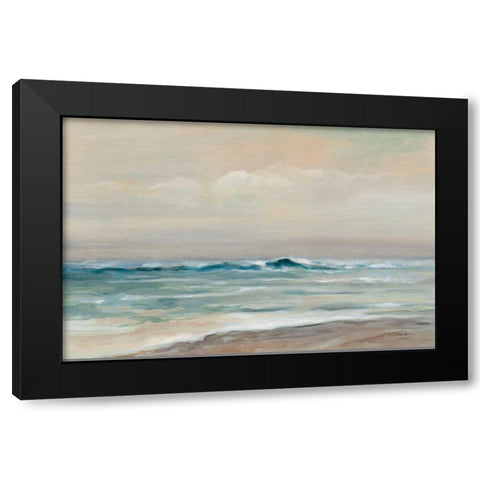 Whispering Wave Black Modern Wood Framed Art Print with Double Matting by Vassileva, Silvia