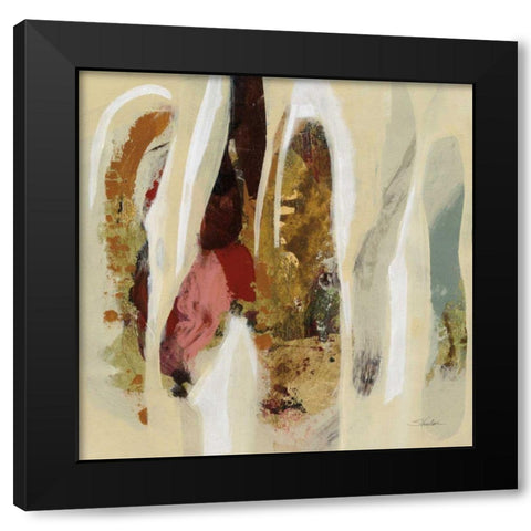 Terracotta Tile I Black Modern Wood Framed Art Print with Double Matting by Vassileva, Silvia