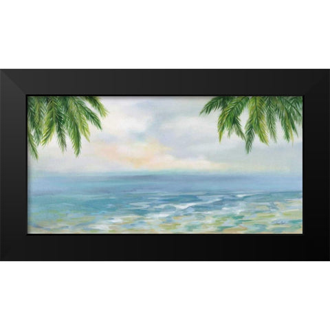 Island Morning Black Modern Wood Framed Art Print by Vassileva, Silvia