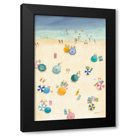 Summer Beach Fun II Bright Black Modern Wood Framed Art Print by Tillmon, Avery