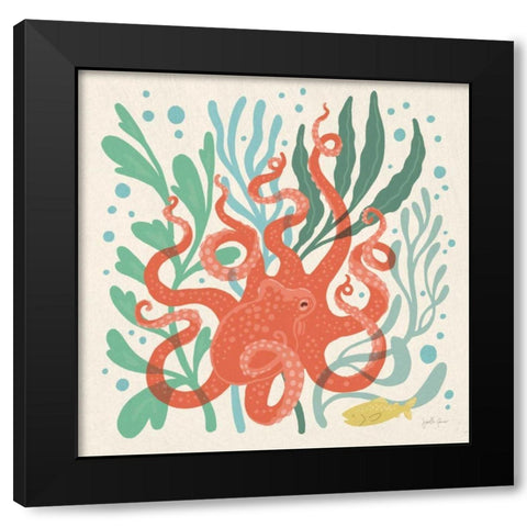 Under the Sea III Black Modern Wood Framed Art Print by Penner, Janelle
