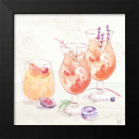 Classy Cocktails III Black Modern Wood Framed Art Print by June, Dina