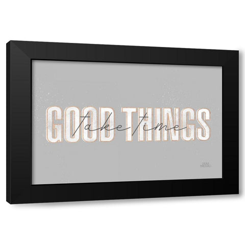 Morning Affirmations III Gray Horizontal Black Modern Wood Framed Art Print by Marshall, Laura