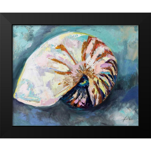 Nautilus Shell Black Modern Wood Framed Art Print by Vertentes, Jeanette