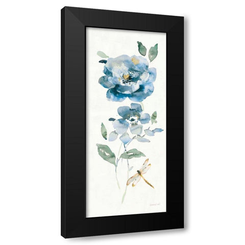 Blues of Summer IV Gilded Panel Black Modern Wood Framed Art Print with Double Matting by Nai, Danhui