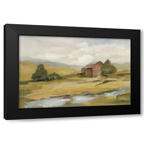 Springtime Farm Neutral Black Modern Wood Framed Art Print by Vassileva, Silvia