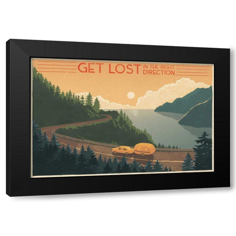 Born to Roam I Black Modern Wood Framed Art Print with Double Matting by Penner, Janelle