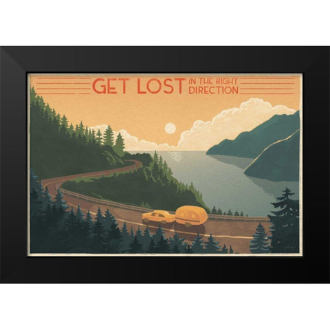 Born to Roam I Black Modern Wood Framed Art Print by Penner, Janelle