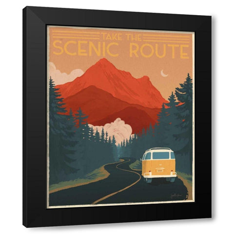 Born to Roam III Black Modern Wood Framed Art Print by Penner, Janelle