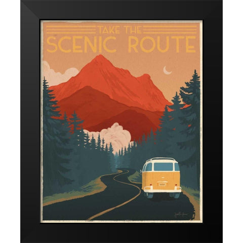 Born to Roam III Black Modern Wood Framed Art Print by Penner, Janelle