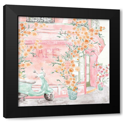 World Tour II Black Modern Wood Framed Art Print with Double Matting by June, Dina