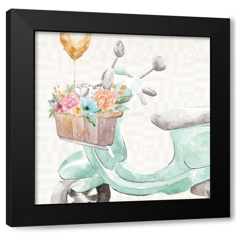 World Tour IX Black Modern Wood Framed Art Print with Double Matting by June, Dina