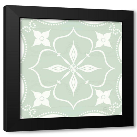 World Tour Pattern IIE Black Modern Wood Framed Art Print with Double Matting by June, Dina
