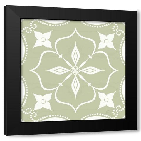 World Tour Pattern IIF Black Modern Wood Framed Art Print with Double Matting by June, Dina