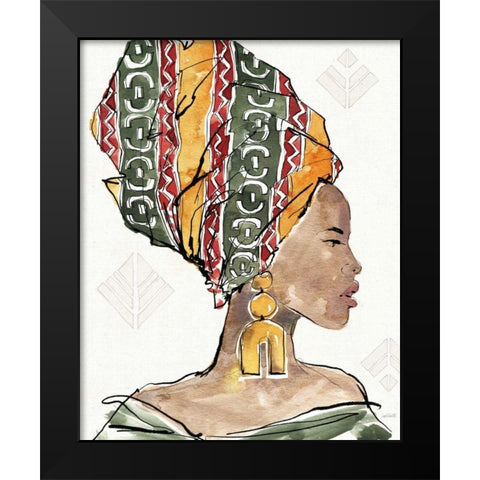 African Flair V Black Modern Wood Framed Art Print by Tavoletti, Anne