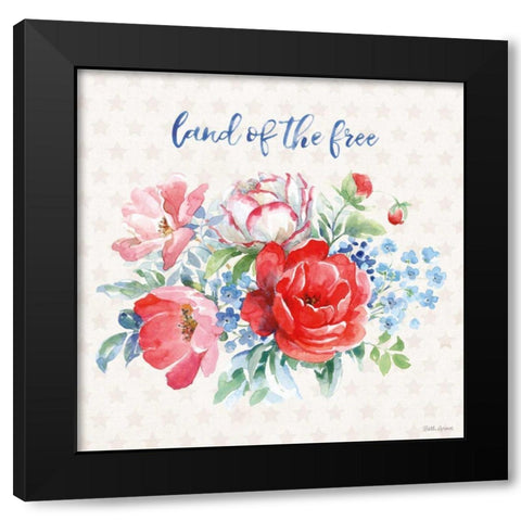 Americana Style II Black Modern Wood Framed Art Print with Double Matting by Grove, Beth