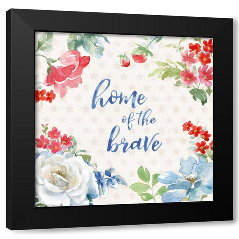 Americana Style V Black Modern Wood Framed Art Print with Double Matting by Grove, Beth