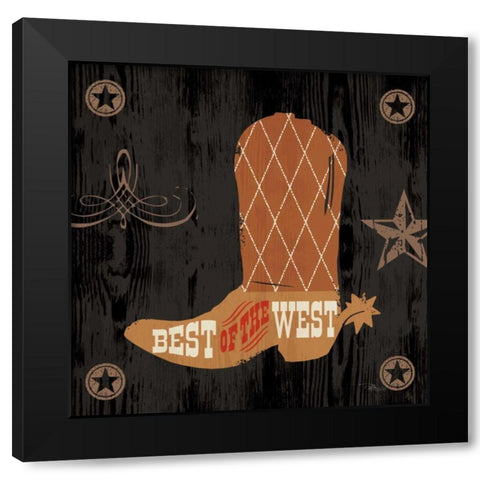 Saddle Up II Black Modern Wood Framed Art Print by Pela Studio