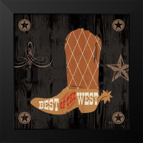 Saddle Up II Black Modern Wood Framed Art Print by Pela Studio