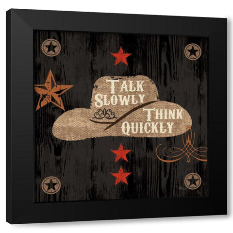 Saddle Up III Black Modern Wood Framed Art Print by Pela Studio