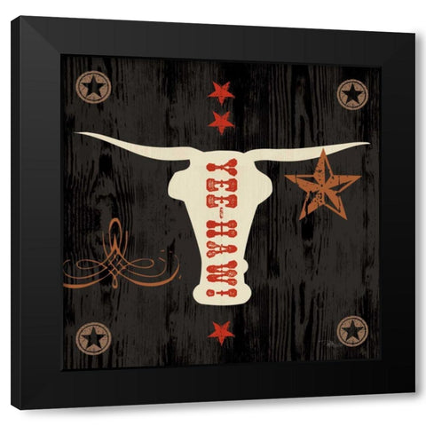 Saddle Up Icon IV Black Modern Wood Framed Art Print by Pela Studio