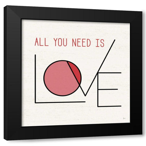 Love Letters I Black Modern Wood Framed Art Print with Double Matting by Aiken, Jess
