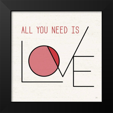 Love Letters I Black Modern Wood Framed Art Print by Aiken, Jess