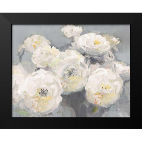 Wild Roses Gray Crop Black Modern Wood Framed Art Print by Hageman, Marilyn