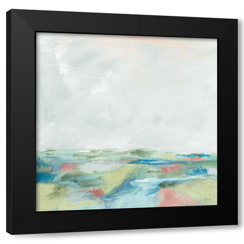 Blue Horizon Sq I Black Modern Wood Framed Art Print with Double Matting by Schlabach, Sue
