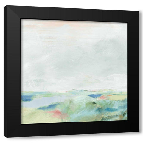 Blue Horizon Sq II Black Modern Wood Framed Art Print with Double Matting by Schlabach, Sue