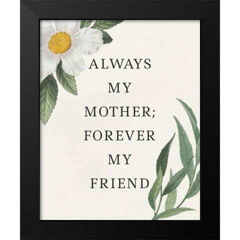 Victorian Garden Sentiment II Black Modern Wood Framed Art Print by Wild Apple Portfolio