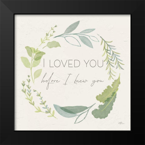 Fine Herbs Sentiment I Black Modern Wood Framed Art Print by Penner, Janelle